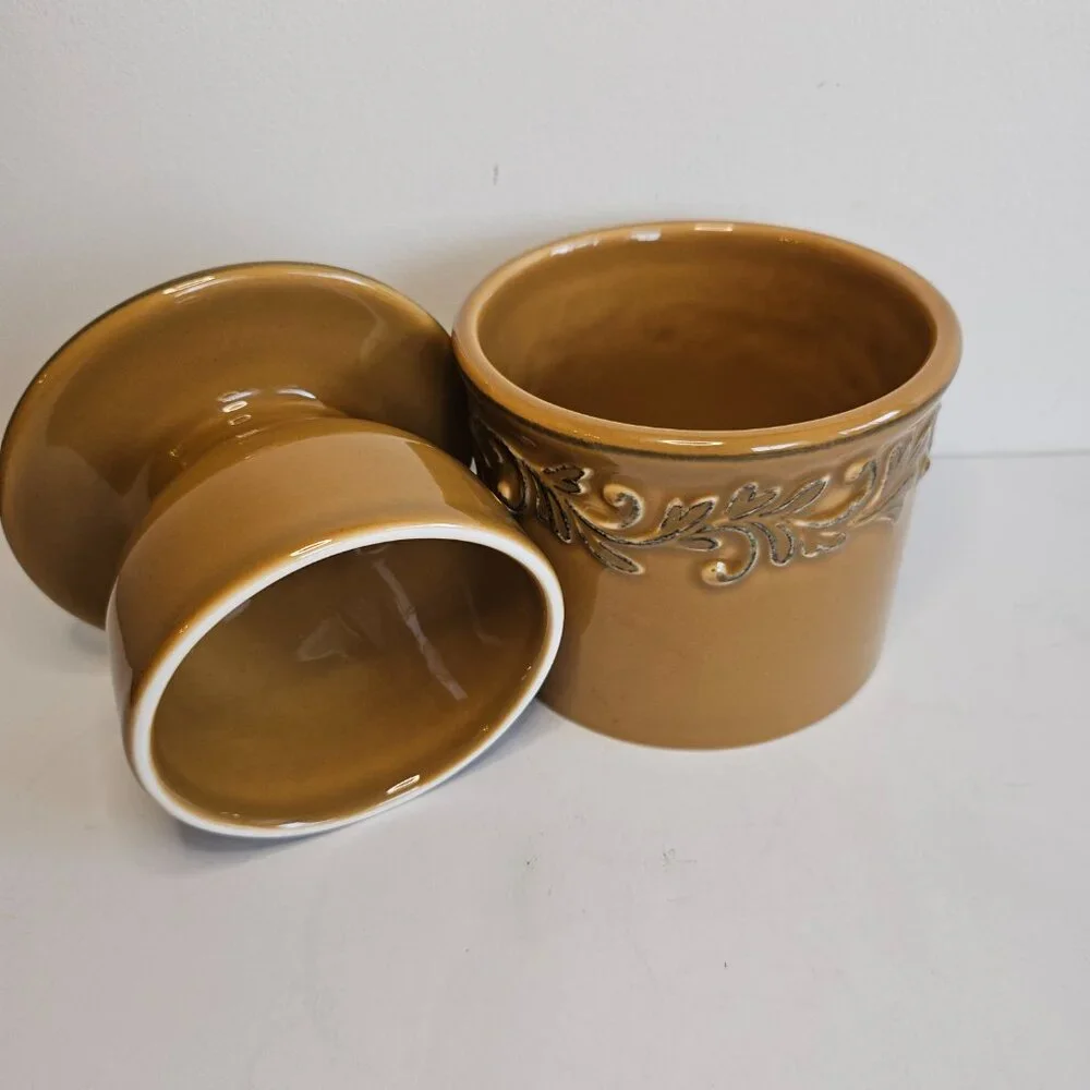 Butter Bell 2pc Crock Sienna Brown by L. TREMAIN 2013 Keeper Dish